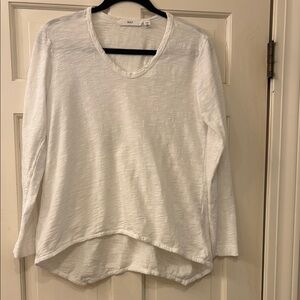 Wilt Long Sleeve TShirt Women size XS Anthro White Cotton